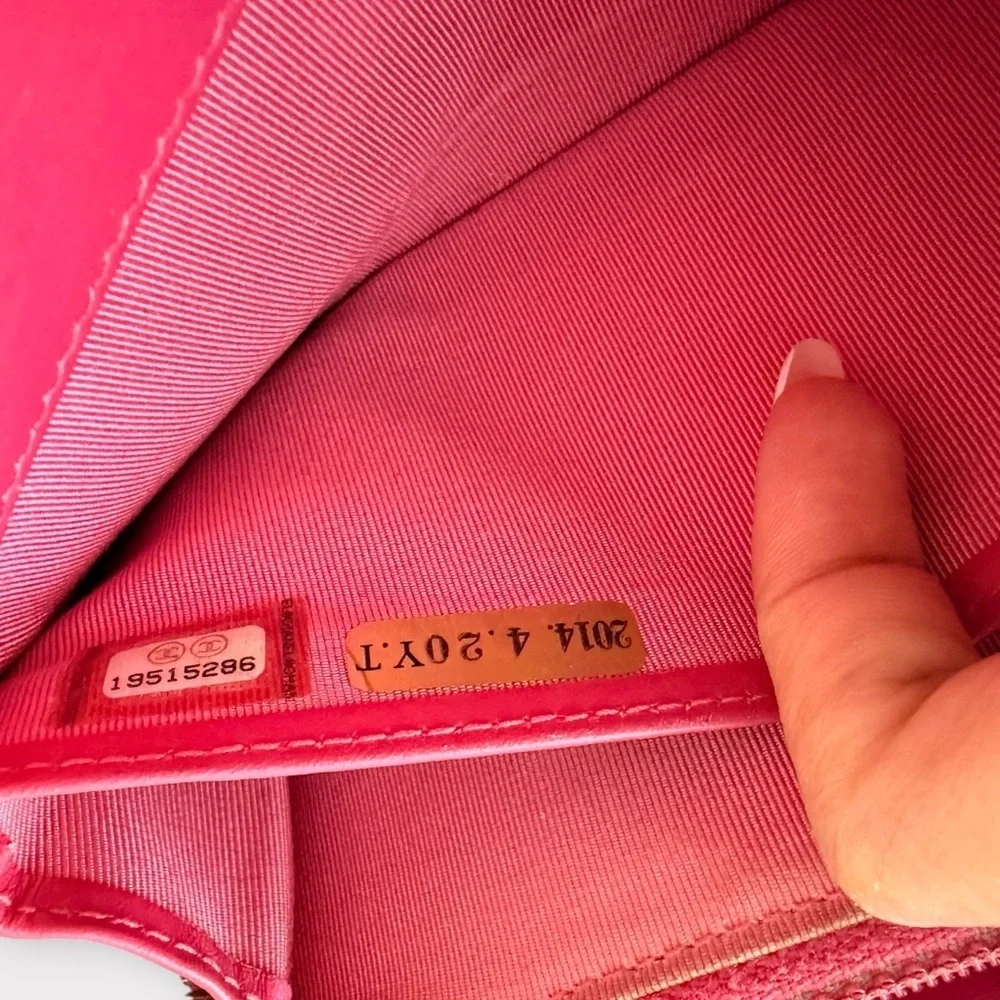 Chanel Matelassé Patent Long Wallet Pink-Orange | Authentic COA + NFT